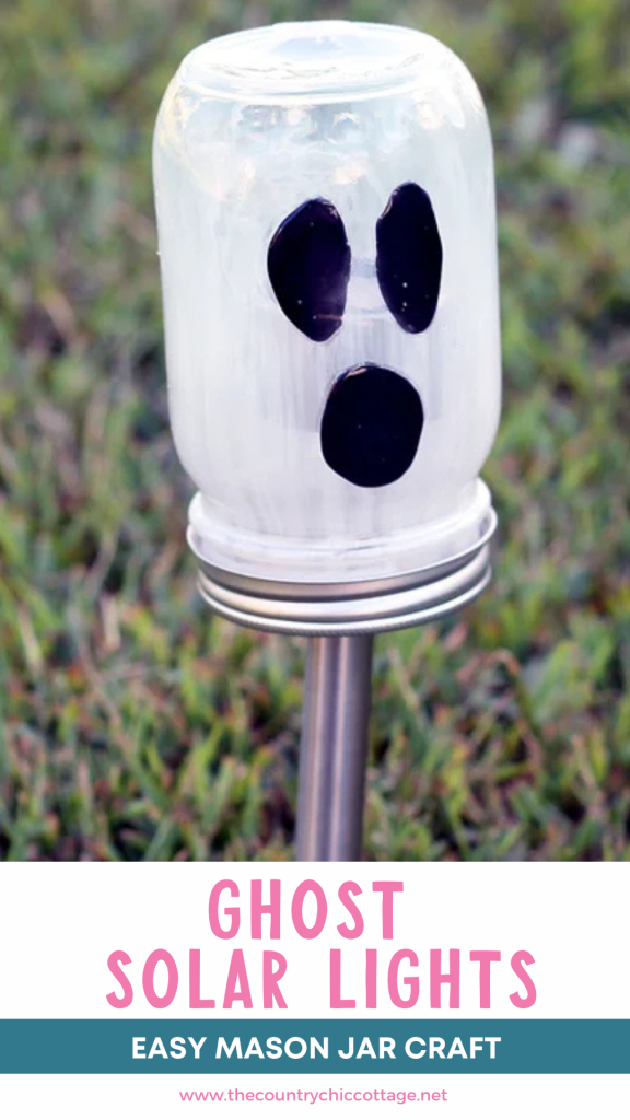 Ghost Solar Lights Made From Mason Jars
